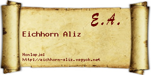 Eichhorn Aliz névjegykártya